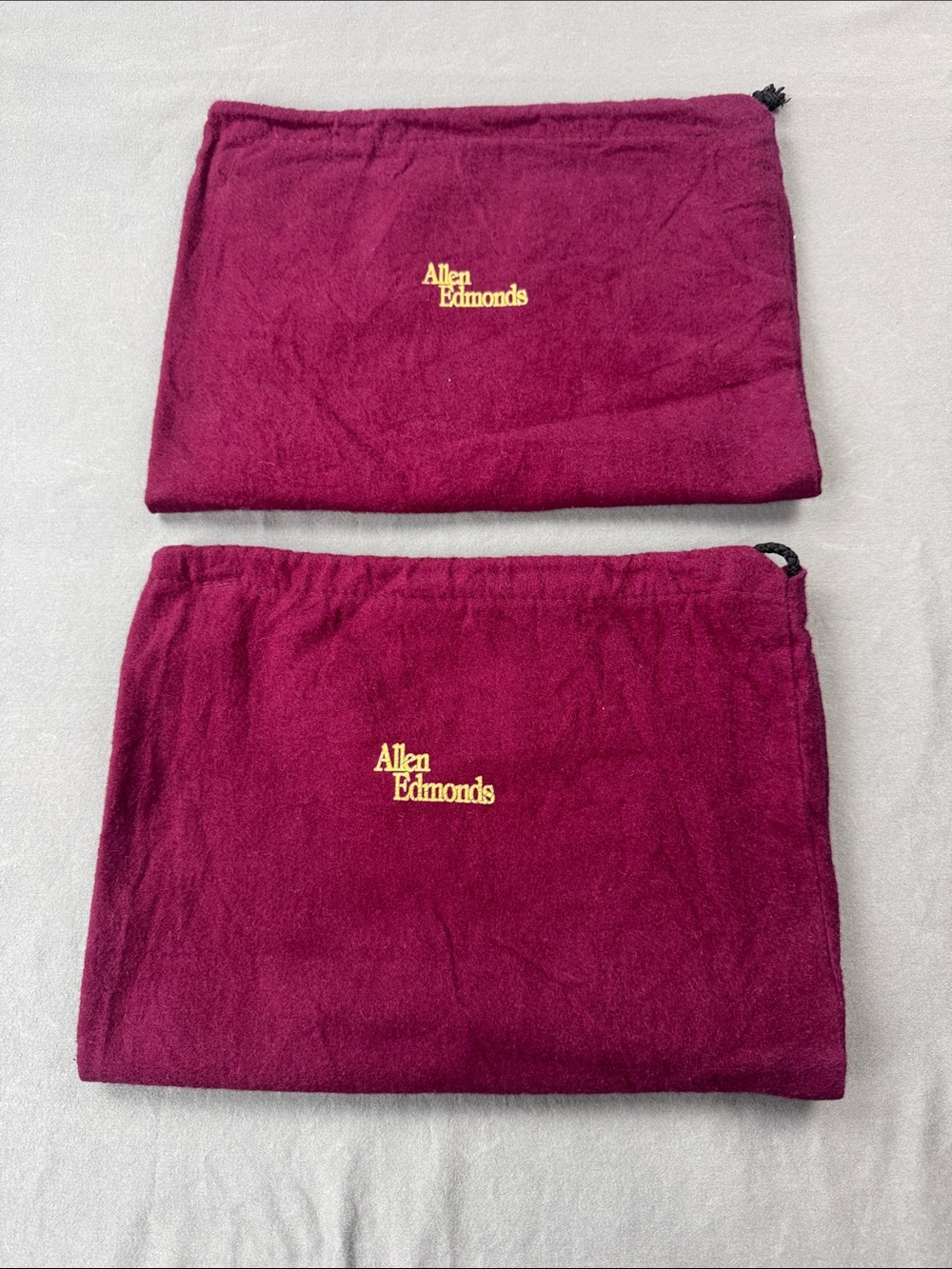 Allen Edmonds Maroon Shoe Duster Bags Pair